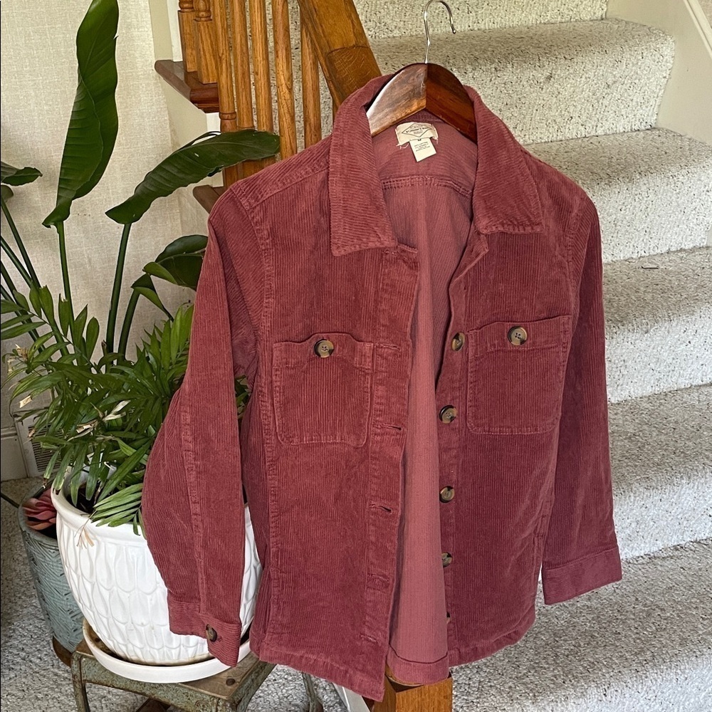 NWT St. John's Bay Corduroy Jacket in Rose Medium